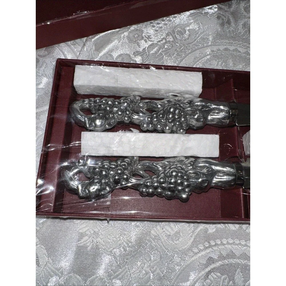 Arthur Court Rope Tassel Carving Set Stainless Steel NICE